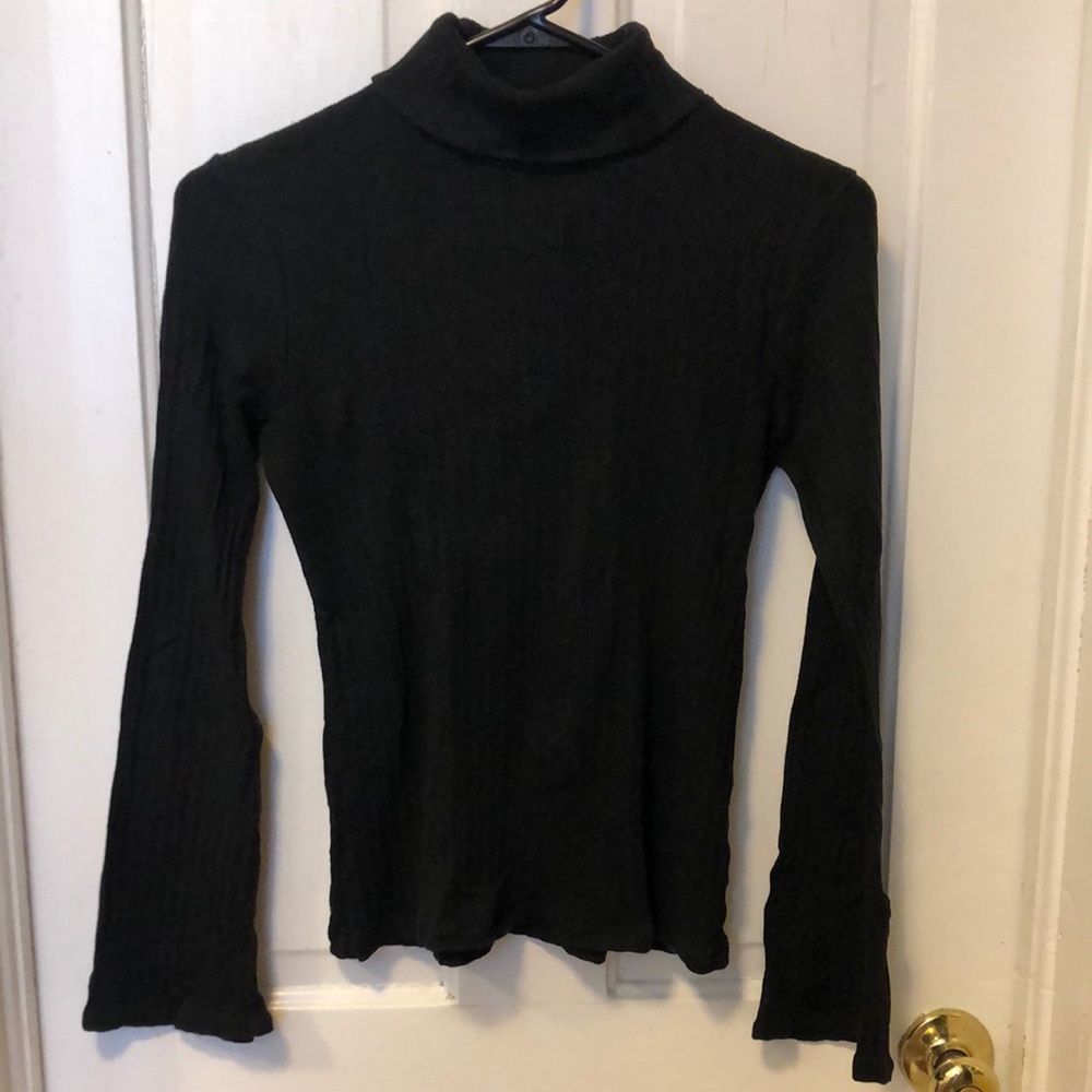 J.Crew Factory Black Ribbed Turtleneck